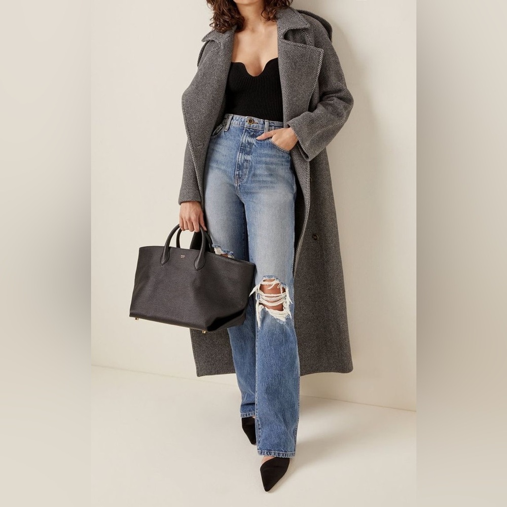 Khaite 26 Danielle High Rise Stovepipe Jeans Distressed Altered
